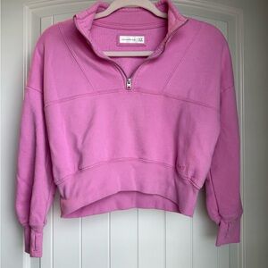 Abercrombie Kids Pink Quarter-Zip Sweatshirt